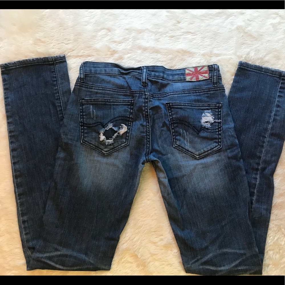 Machine Ripped Jeans Size 7 - Picture 2 of 5